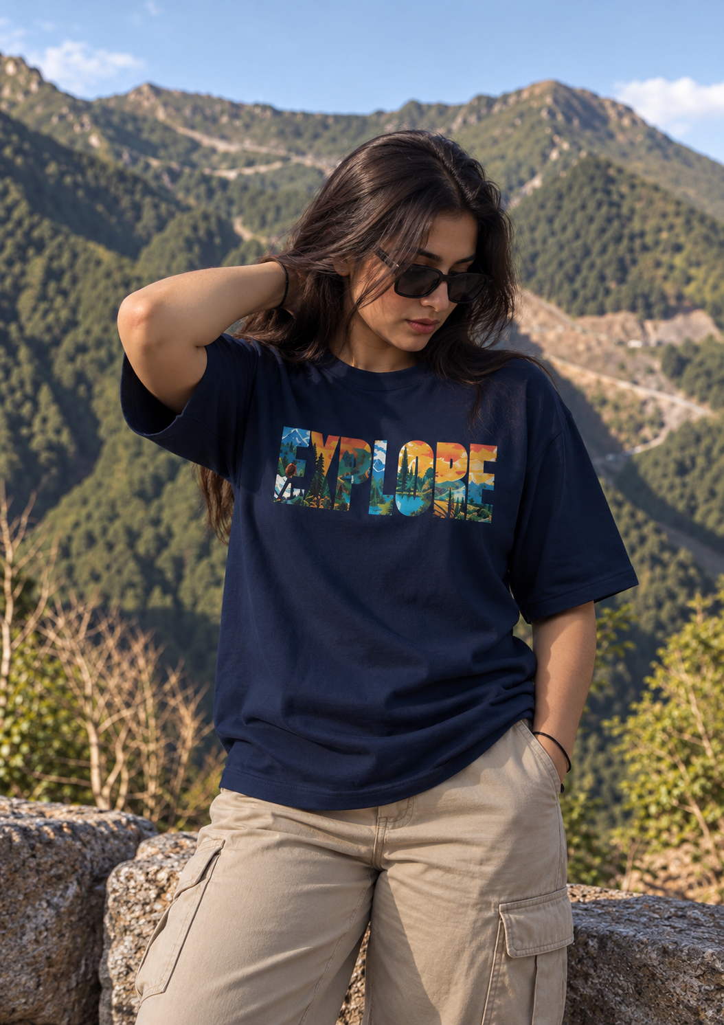 " EXPLORE " Mode : Oversize Standerd T-Shirt