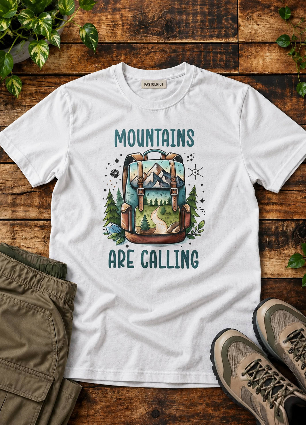 "Mountains Are Calling" : Classic fit T-Shirt